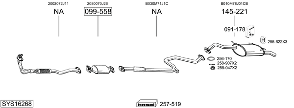 Sistema de gases de escape Nissan PRIMERA Hatchback
