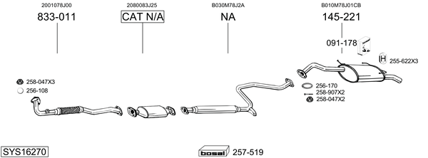 Sistema de gases de escape Nissan PRIMERA Hatchback