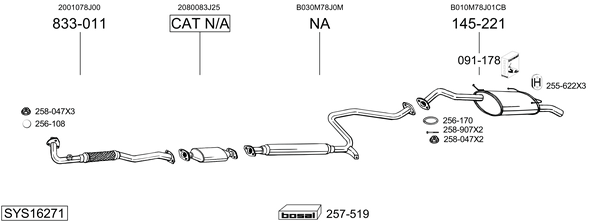 Sistema de gases de escape Nissan PRIMERA