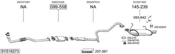 Sistema de gases de escape Nissan PRIMERA Traveller