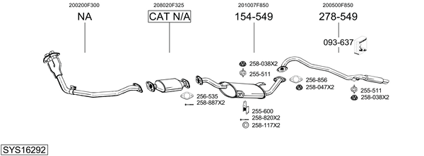 Sistema de gases de escape Nissan TERRANO II