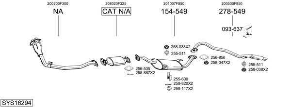 Sistema de gases de escape Nissan TERRANO II