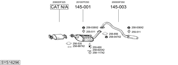 Sistema de gases de escape Nissan TERRANO II