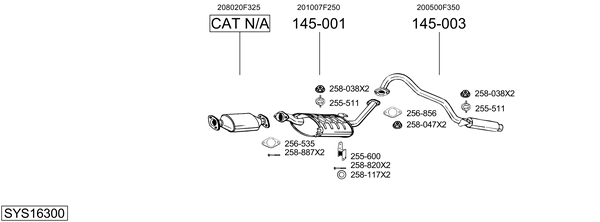 Sistema de gases de escape Nissan TERRANO II