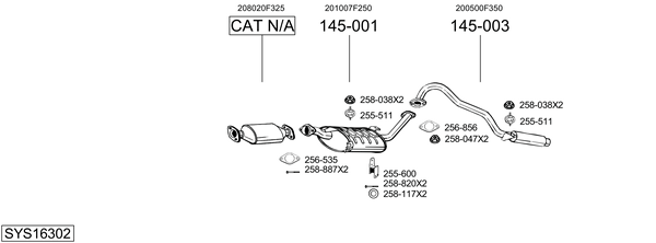 Sistema de gases de escape Nissan TERRANO II