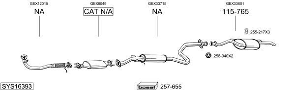 Sistema de gases de escape Rover 400 II