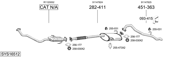 Sistema de gases de escape Vauxhall FRONTERA Mk I
