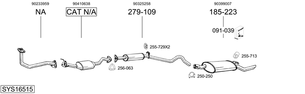 Sistema de gases de escape Vauxhall NOVA Hatchback