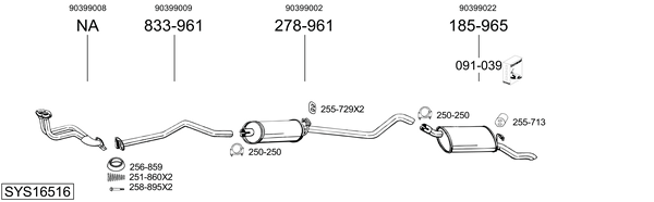 Sistema de gases de escape Vauxhall NOVA Hatchback