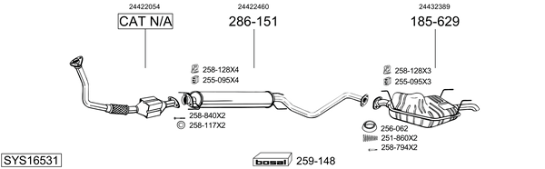 Sistema de gases de escape Vauxhall VECTRA Hatchback