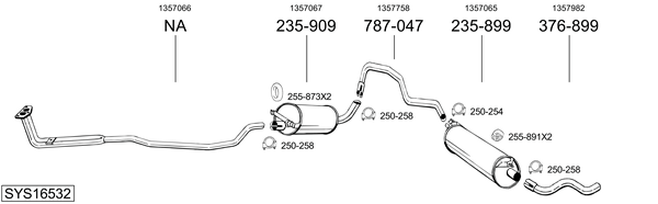 Sistema de gases de escape Volvo 240