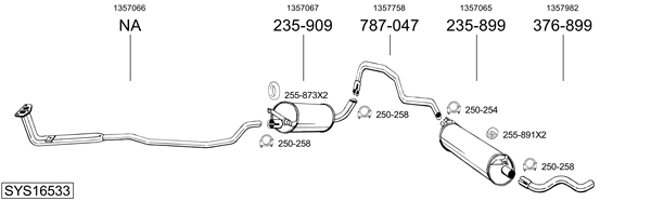 Sistema de gases de escape Volvo 240