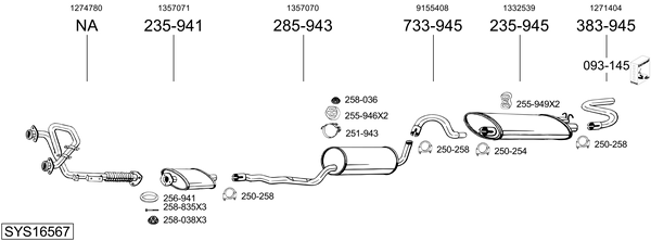 Sistema de gases de escape Volvo 760