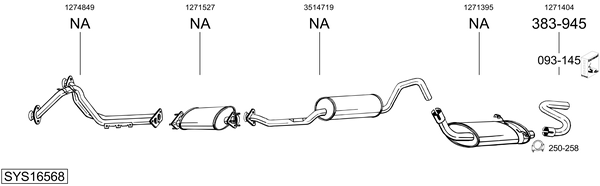 Sistema de gases de escape Volvo 760