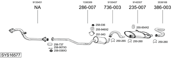 Sistema de gases de escape Volvo 940 · Volvo 940 II