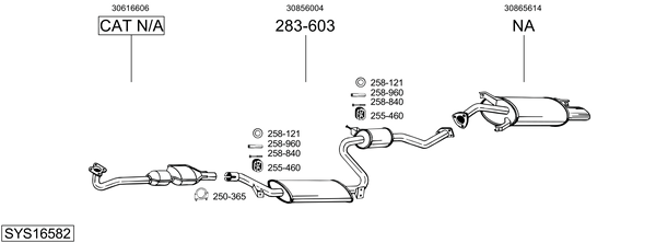 Sistema de gases de escape Volvo S40 I
