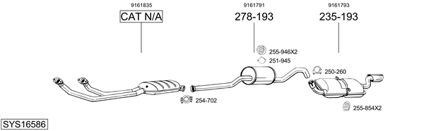 Sistema de gases de escape Volvo V90 I Estate