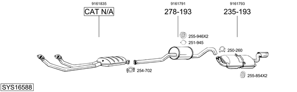 Sistema de gases de escape Volvo V90 I Estate