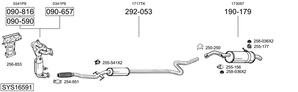 Sistema de gases de escape Peugeot 2008 I