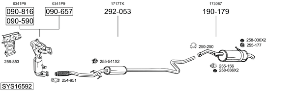 Sistema de gases de escape Peugeot 2008 I
