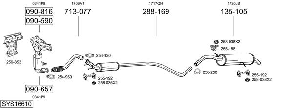 Sistema de gases de escape Citroën DS4