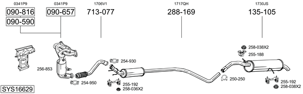 Sistema de gases de escape Citroën C4 II