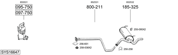Sistema de gases de escape Opel ASTRA J GTC