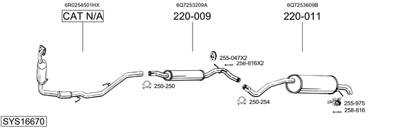 Sistema de gases de escape Skoda ROOMSTER