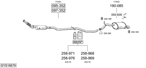 Sistema de gases de escape Peugeot 407 Coupe