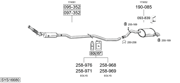 Sistema de gases de escape Peugeot 407 SW