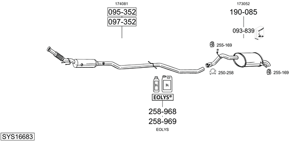 Sistema de gases de escape Peugeot 508 SW I