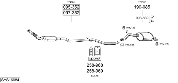 Sistema de gases de escape Peugeot 508 SW Estate Van