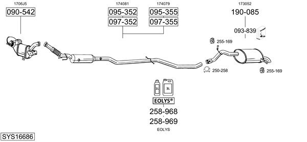 Sistema de gases de escape Peugeot 508 I