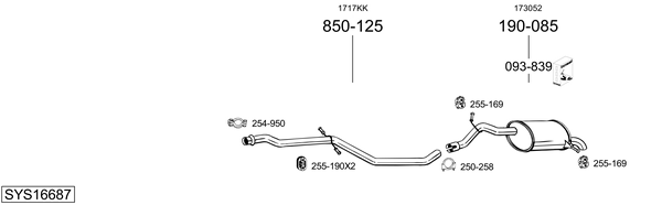 Sistema de gases de escape Peugeot 508 SW I