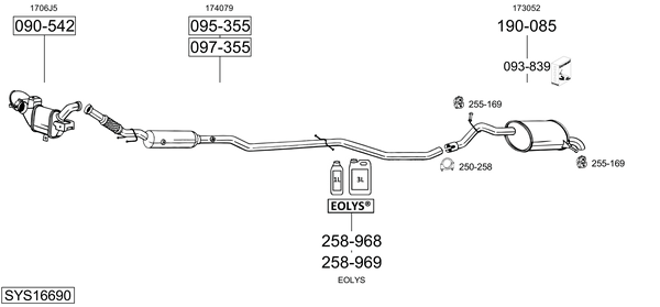 Sistema de gases de escape Peugeot 508 I