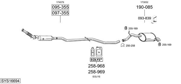 Sistema de gases de escape Peugeot 508 SW Estate Van