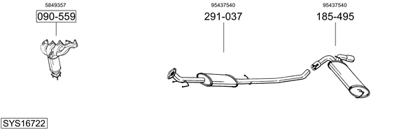 Sistema de gases de escape Opel MOKKA / MOKKA X
