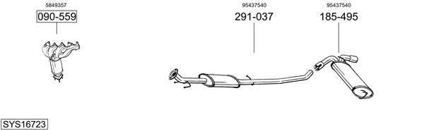 Sistema de gases de escape Opel MOKKA / MOKKA X