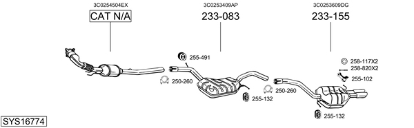 Sistema de gases de escape Vw PASSAT B6 Variant