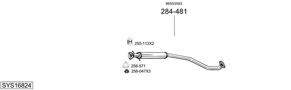 Sistema de gases de escape Daewoo LACETTI Hatchback