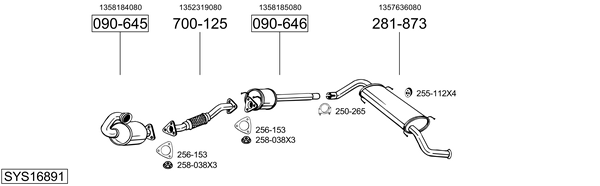 Sistema de gases de escape Fiat DUCATO Platform/Chassis