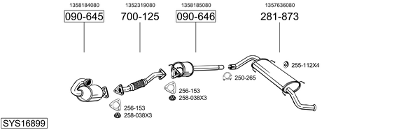 Sistema de gases de escape Fiat DUCATO Platform/Chassis