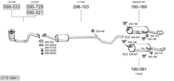 Sistema de gases de escape Peugeot 307 CC