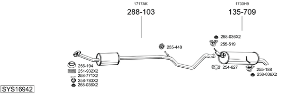 Sistema de gases de escape Peugeot 308 I