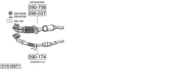 Sistema de gases de escape Audi A3 Convertible