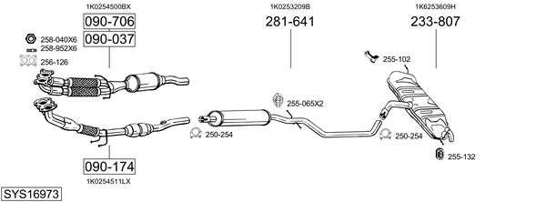 Sistema de gases de escape Vw GOLF V