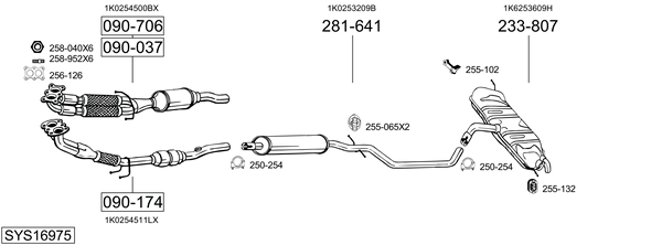 Sistema de gases de escape Vw GOLF PLUS V