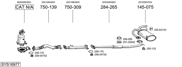 Sistema de gases de escape Nissan X-TRAIL I