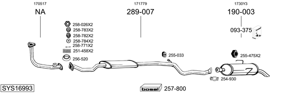 Sistema de gases de escape Peugeot 106 II