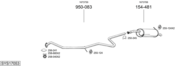 Sistema de gases de escape Ford FIESTA VI Van